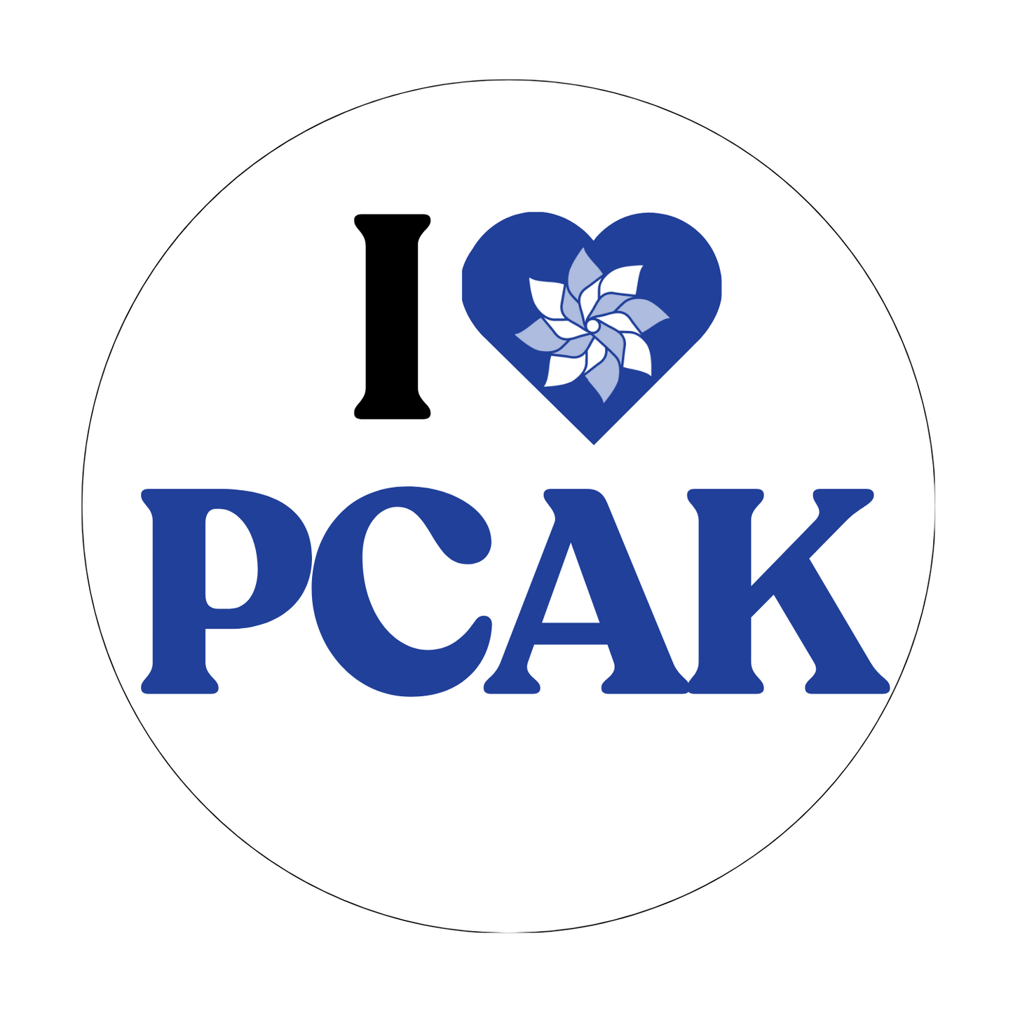 I ♥ PCAK – Awareness Button (2.25”)