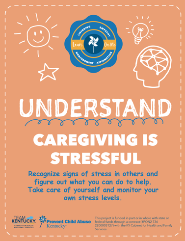 Understand Caregiving Is Stressful- Lean On Me Kentucky Cards (Bundle of 10)