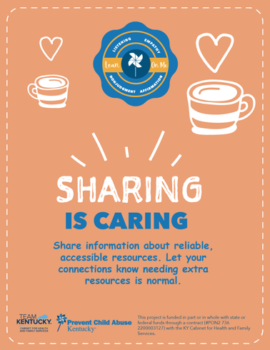 Sharing Is Caring- Lean On Me Kentucky Cards (Bundle of 10)