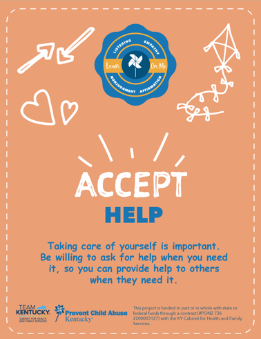 Accept Help- Lean On Me Kentucky Cards (Bundle of 10)