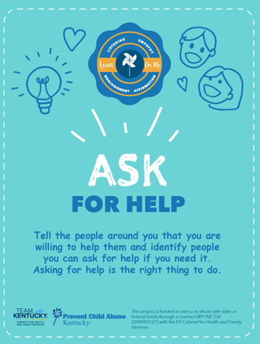 Ask For Help- Lean On Me Kentucky Cards (Bundle of 10)