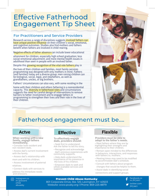 Fatherhood Engagement Tip Sheet (Bundle of 25)