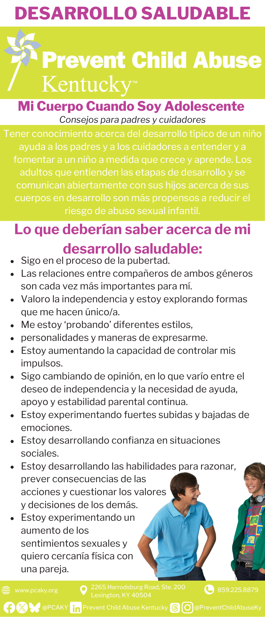 SPANISH: My Body When I Am a Teenager Parenting Slick (Bundle of 25)