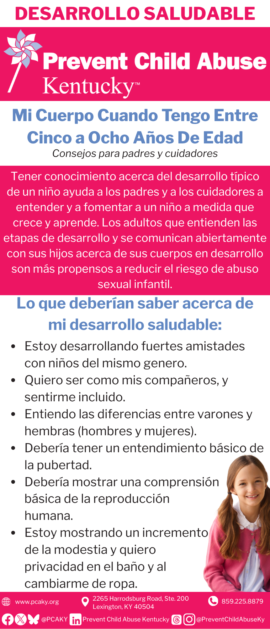 SPANISH: My Body When I am Five to Eight Tip Sheet (Bundle of 25)