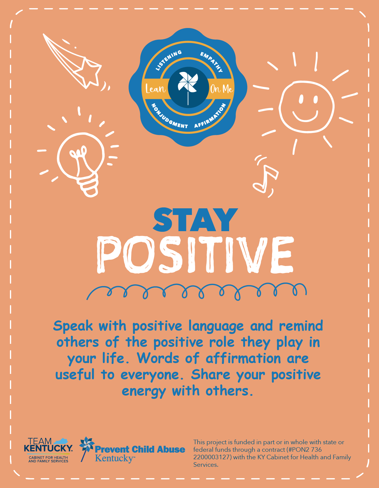 Stay Positive- Lean On Me Kentucky Cards (Bundle of 10)